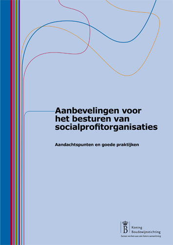 Kaft van Aanbevelingen voor het besturen van socialprofitorganisaties